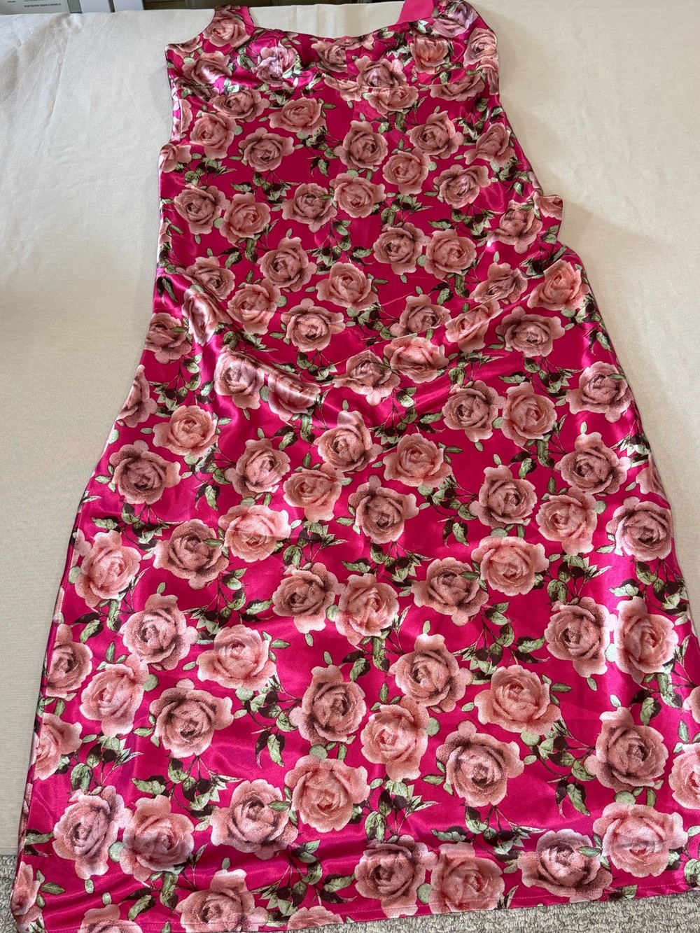 wild fable Hot Pink Floral Rose Print Bodycon Dress